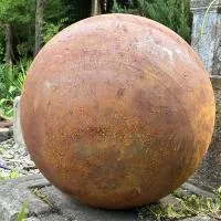Стальная сфера — 3D КОРТЕН (518913) ∅ 1500 мм. Зима