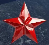 Красная звезда на граните в Зиме (518429)