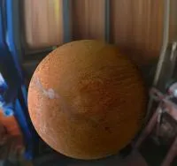 Шар парк декор кортен сталь (518911) ∅ 1000 мм. Зима