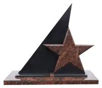 Красная звезда из гранита черная плита памятник в Зиме (518442)