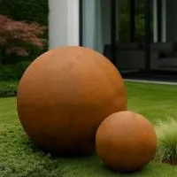 Кортен 2 шара - композиция (518935) ∅ 0,75 и 1,5 м. Зима