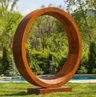 Кортеновская сталь скульптура кольцо (518267) монтаж арт-объект  в Зиме