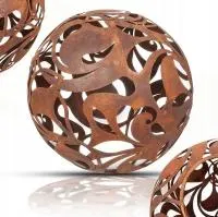 Кортеновская сталь шары 3D (518932) ∅ 1000 мм. Зима