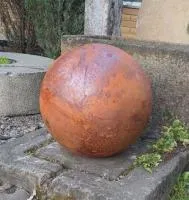 Сфера 3D парк КОРТЕН сталь (518912) ∅ 500 мм. Зима